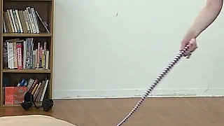 Whipping After-school Detention, Sadistic Female University Lecturer Enjoys Punishing Two Delinquent Men