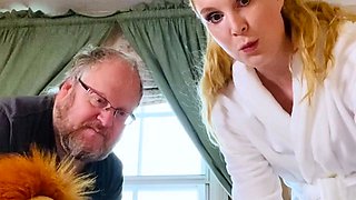 Anal fucking a redheaded amateur slutty MILF in the barn