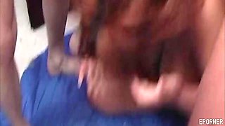 Busty Cumslut Takes Care Of Few Dicks - Big tits