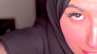 Hijabi Wife Sucks a Black Cock in Secret