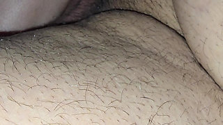 Step mom hand slip slowly and touch step son dick in front of