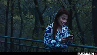 Josephine Jackson and Clemence Audiard red hair handjob close-up