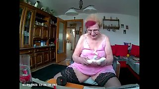 81 Year Old Granny Masturbates Pussy With Vibrators - New Year's Squirting Orgasm & Moaning