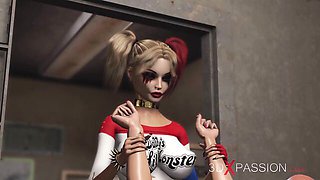 Charming Harley Quinn's young (18+) scene