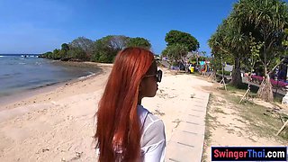 Thai GF thanks BF by jerking and riding