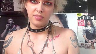 JOI with a Goth Girl Who Makes You Eat Your Own Cum From Your Tiny Dick
