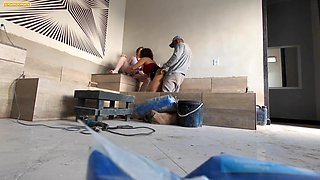 THE CONSTRUCTION MASON DIDN'T EVEN TAKE OFF HIS UNIFORM TO FUCK HIS BOSSES