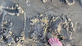 Euro amateur outdoor masturbation