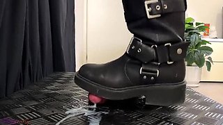 Biker Girl TamyStarly Crushes Your Balls and Cock with Dirty Boots