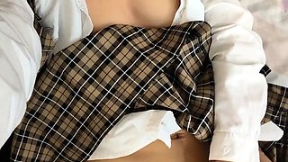 Mi schoolgirl girlfriend sends me video fingering masturbati