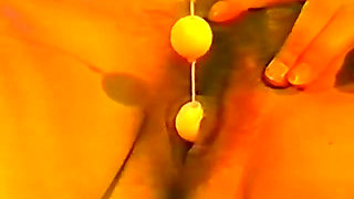 Self Double Penetration with Her Toys