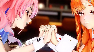 Wuthering Waves - Sigrika and Denia Naughty Club Party Fuck - 3D Hentai Animations