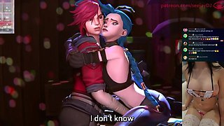 Arcane Anime porn!? Jinx, Vi, and some Random Man - League of Legends