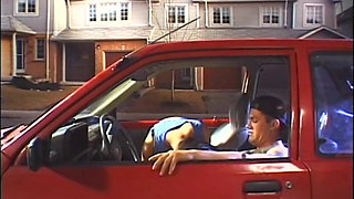 Beautiful asian babe pussy fucking in the car