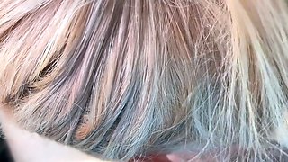 Public blowjob in the car and he came on my face