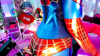 Sexy ass latex babe tease