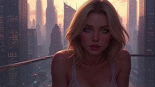 Cloud Level Olivia in the Future Sexy Teasing Showing Her Big Cleavage Part 2