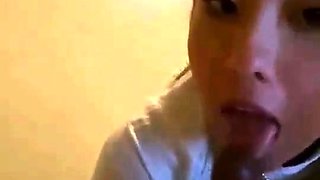 Hot Amateur Asian blowjob in my car