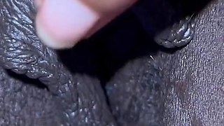 Rubbing Fingering My Big Labia Wet Pussy