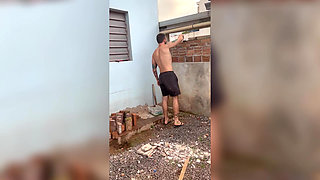 Bricklayer Receives Payment From Submissive Married Woman Who Had No Money