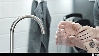 Brunette Matty Mila freezes time for sex