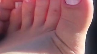 Amateur Foot Fetish Girlfriend Sucks and gives a Footjob