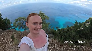 Pixie Wetting Her Self And Drink Piss On A Hike