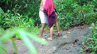 Pardha Mallu Couple Deep Forest Sex - Anal Doggy Style & Kissing in Nature Part 1
