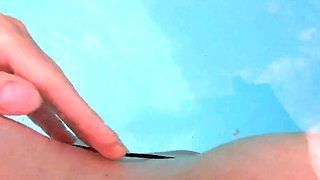 Public Pool Orgasm: Teen Babe's Solo Webcam Show
