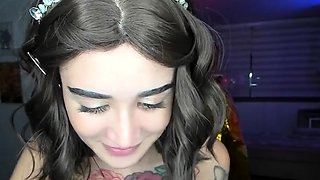 Stacked brunette goes solo toys and masturbation