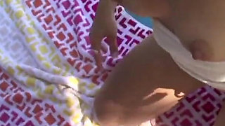 Cute 19 year old teen Lexi Bloom POV outdoor blowjob and cum swallow