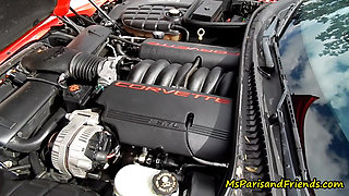 Corvette Revving Gets Her Motor Hot