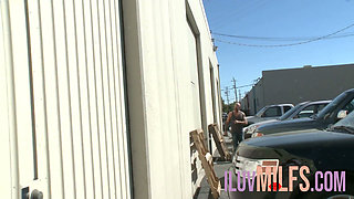 Blonde meets a guy and has rough sex with him