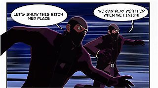 Car Toon In Wonder Woman Threesome Fuck