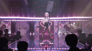 [mmd] Collapse Iron Big Duck Duck - Queencard Secretary Ol Uniform Black Silk Butt Plug Pussy