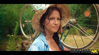 Mature4k. mature czech is having joy outdoors