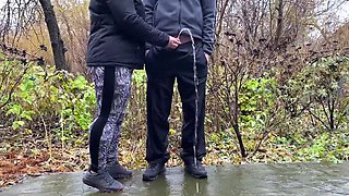My Stepmom Takes Control of My Dick Outdoors