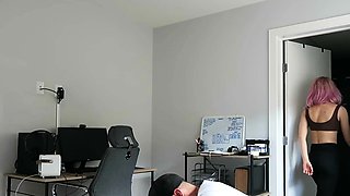 Petite amateur redheaded teen pisses and sucks cock