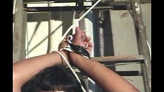 Young Black Busty Girl Tied and Gagged by Master Playing