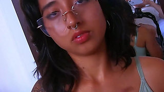 Missionary Fucked Tattoed School Babe with Tight Pussy