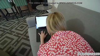 Busty blonde MILF Dana Dearmond discovered that her stepson keeps on jerking so she gave him a surprise sex and they both loved it.