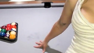 I Play Pool with My Stepbrother and End up Losing My Pussy - Iris Rodriguez and Danner Mendez