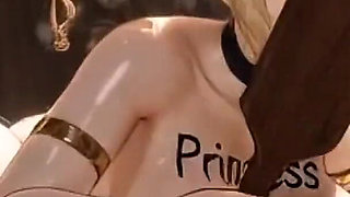 busty Princess Self-bondage & Paddle Punishment - Solo Royal Humiliation Hentai