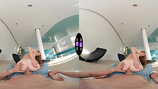 Redhead beauty Holly Molly gets fucked in a steamy vr scene