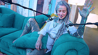 I talk about H - Happiness - ASMR podcast SFW talking goth skinny girl dreadlocks tattoo model inked girl