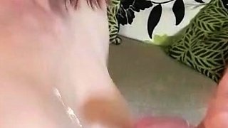 Redheaded amateur MILF with a sex toy on webcam show