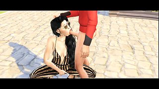 Big ass, anime porn, oral job