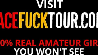 Amateur Petite Teen Gagging Deepthroat Big Cock Fucked & Pinned Against The Wall