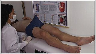 Nurse Observes Patients Erection