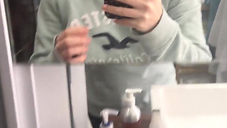 Hot Blonde with Natural Tits Is Taking a Shower